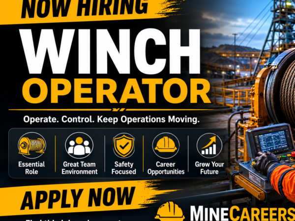 Winch Operator job vacancy North West underground mining 2025
